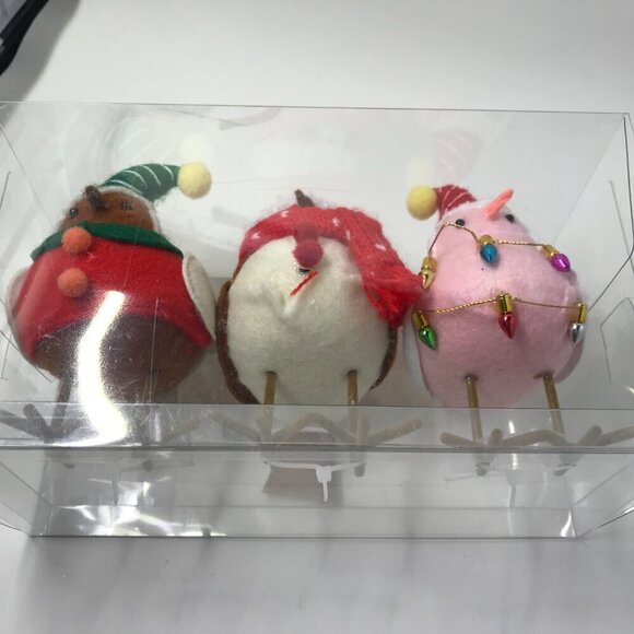 NWT Target Wondershop Featherly Friends fabric birds, set of 3.  Holiday - Picture 5 of 11